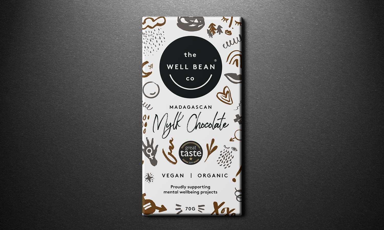 Vegan chocolate packaging