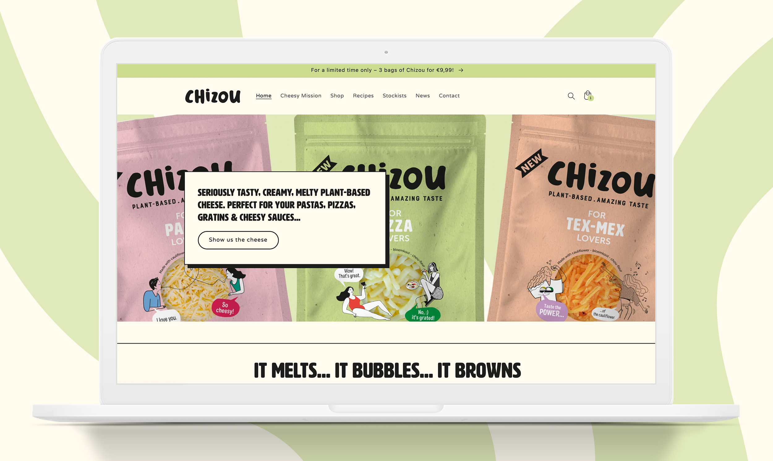 food brand web design
